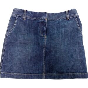 Ann Taylor LOFT Womens Denim Skirt Blue‎ Size 4 A Line Classic Casual